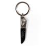 View Leather Tipped Keyring Grey Full-Sized Product Image